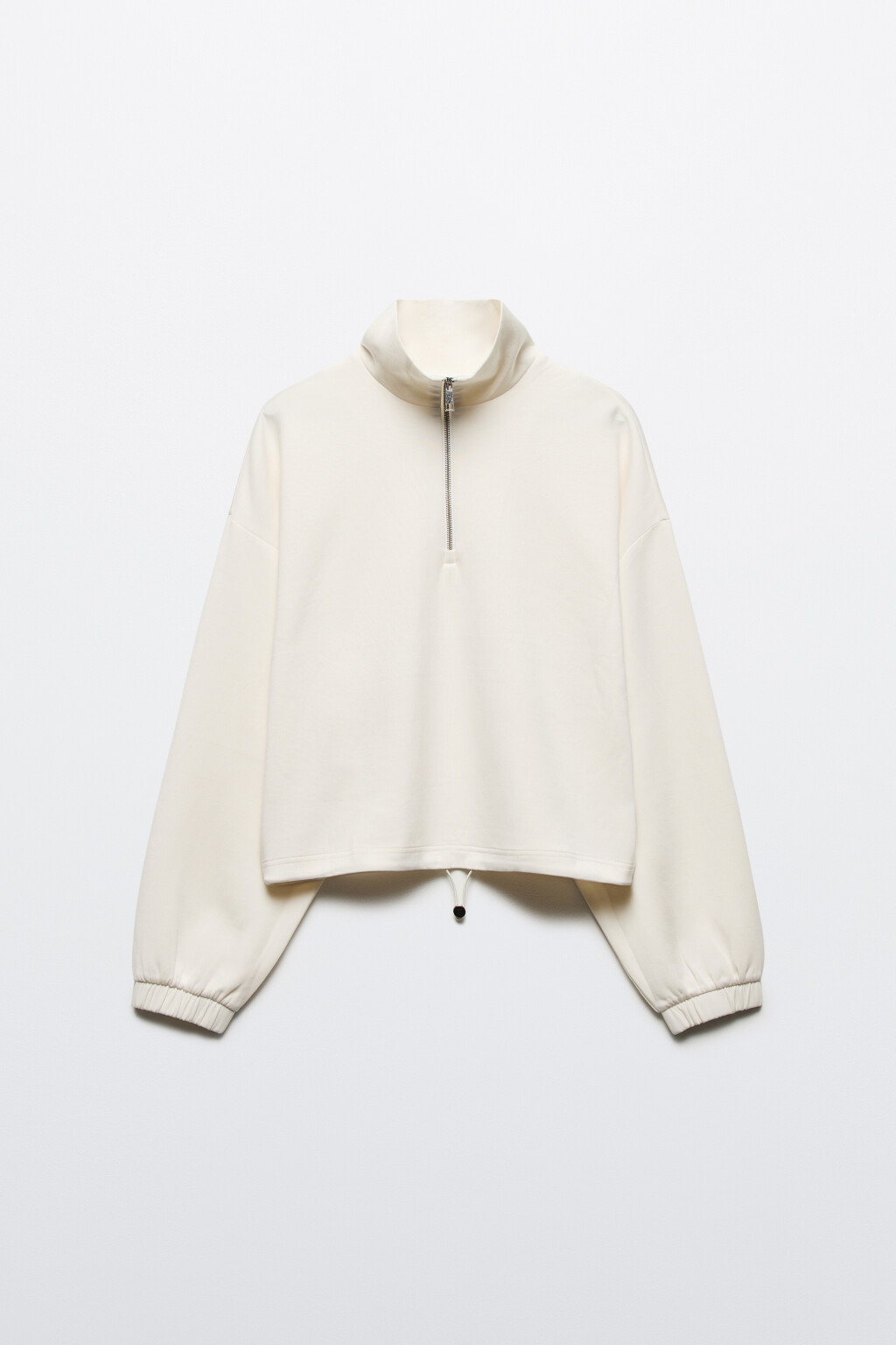 Толстовка домашняя с воротником-стойкой на молнии - цвет ванильный - 9