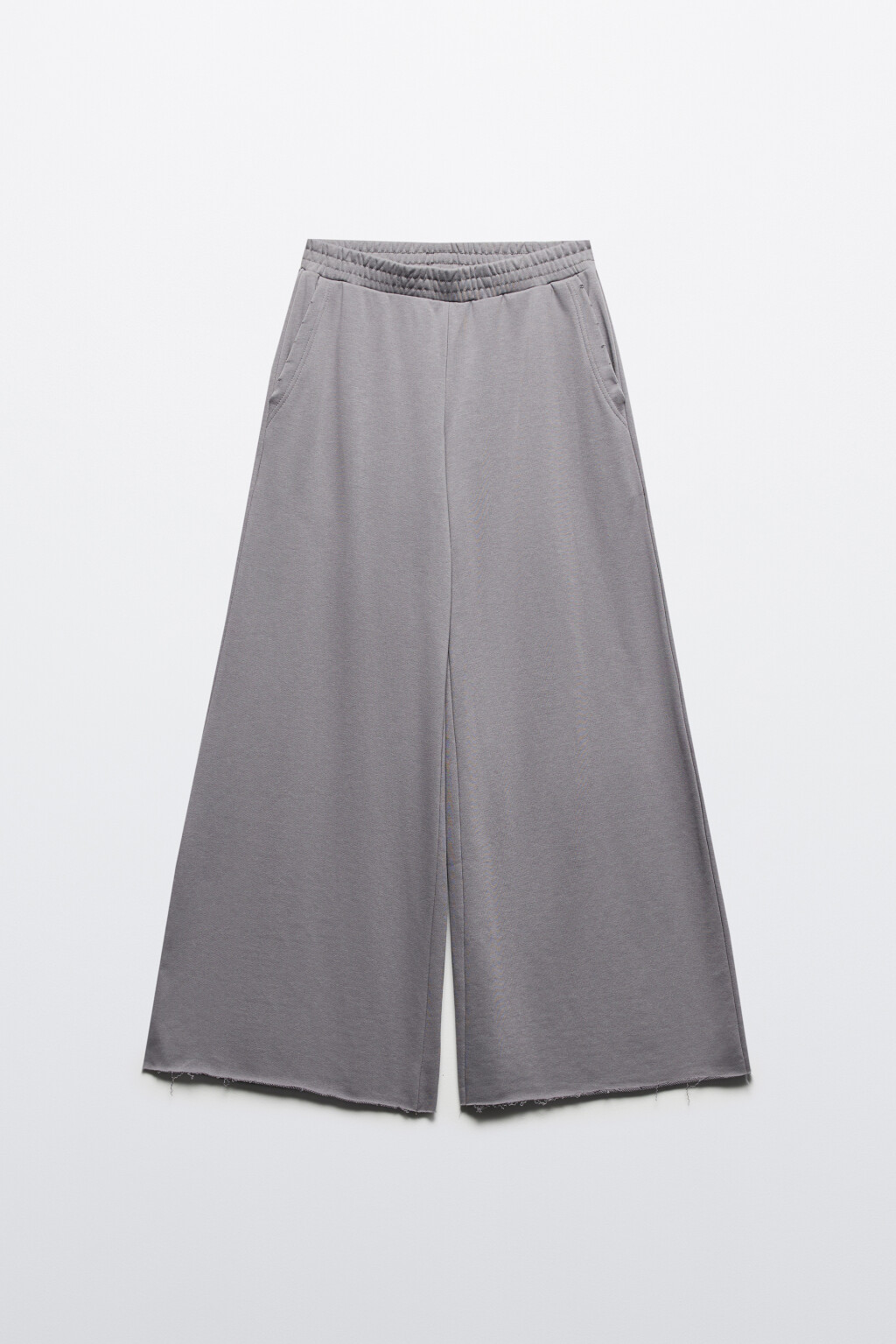 Брюки багги широкие с поясом-резинкой - цвет серый - 8