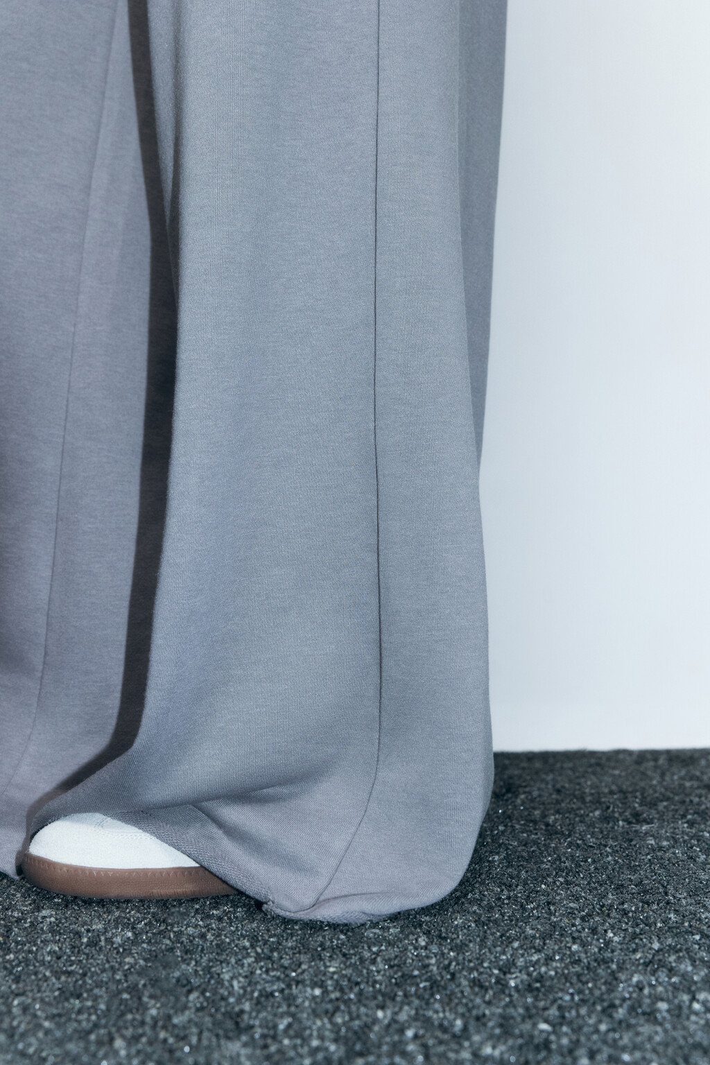 Брюки багги широкие с поясом-резинкой - цвет серый - 7