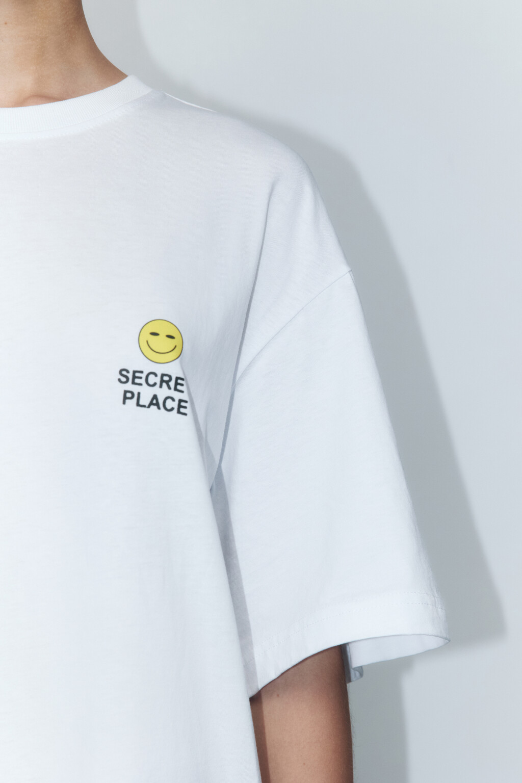 Футболка oversize хлопковая с принтом - цвет белый - 8