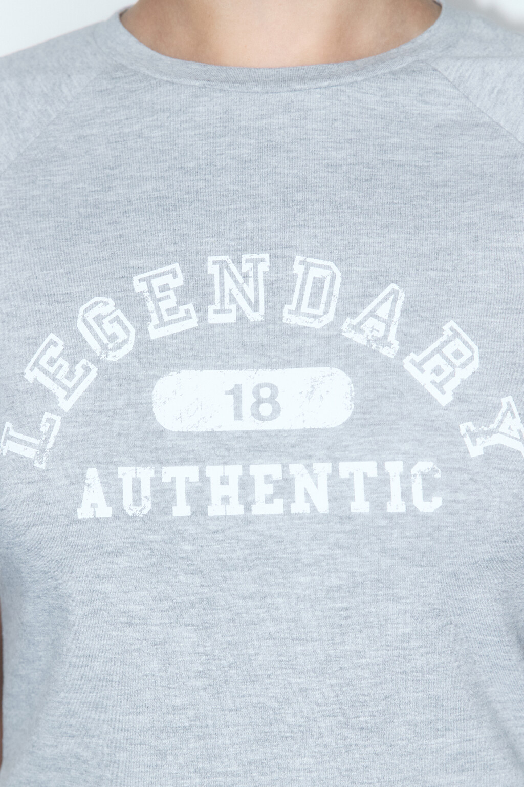 Футболка-топ облегающая с принтом - цвет серый - 5