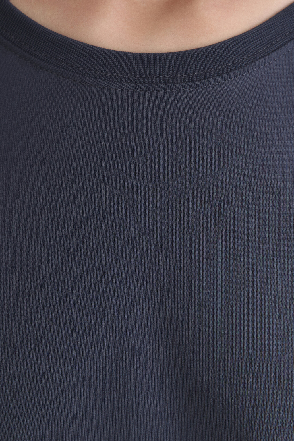 Футболка oversize хлопковая однотонная - цвет серый - 6