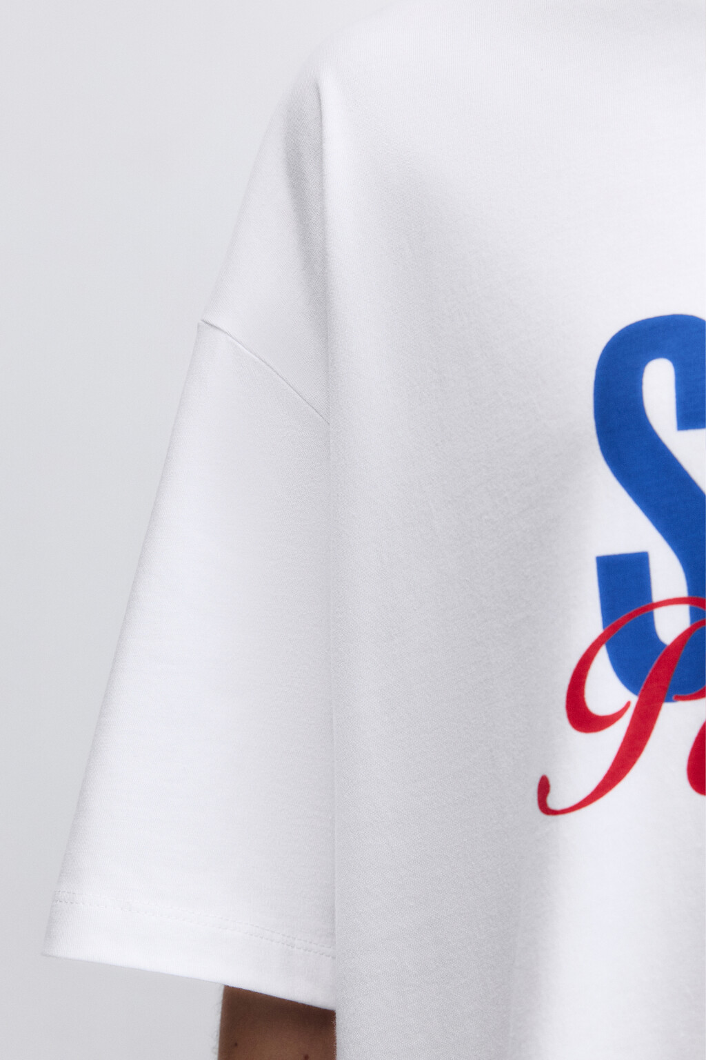 Футболка свободная хлопковая с надписью - цвет белый - 7