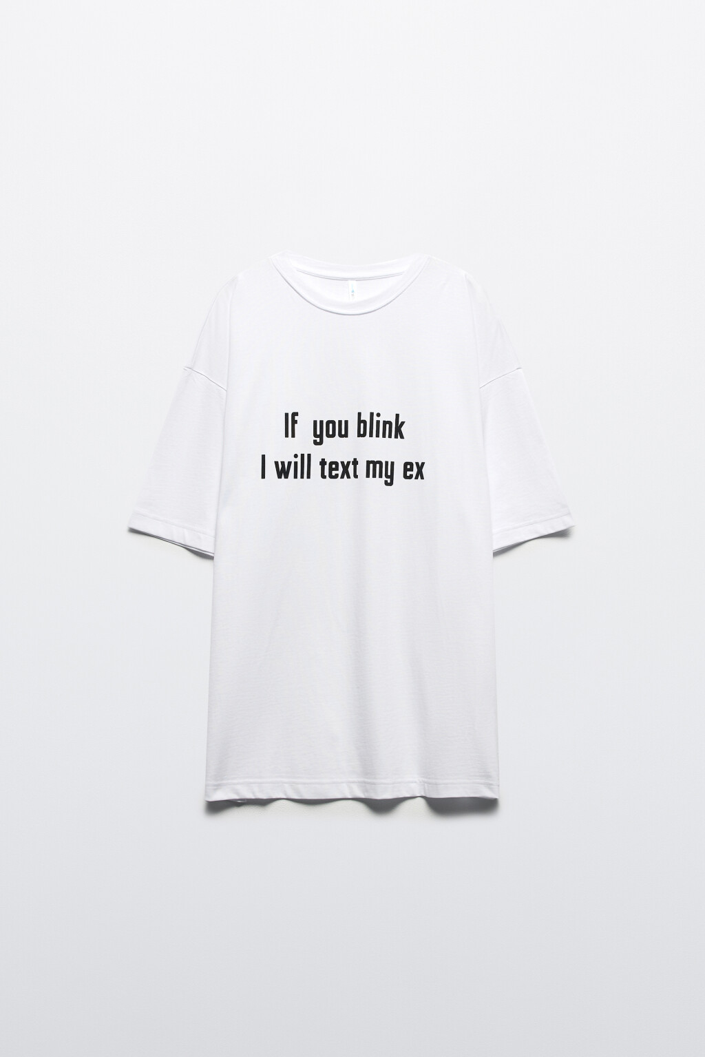 Футболка хлопковая с принтом-надписью - цвет белый - 8