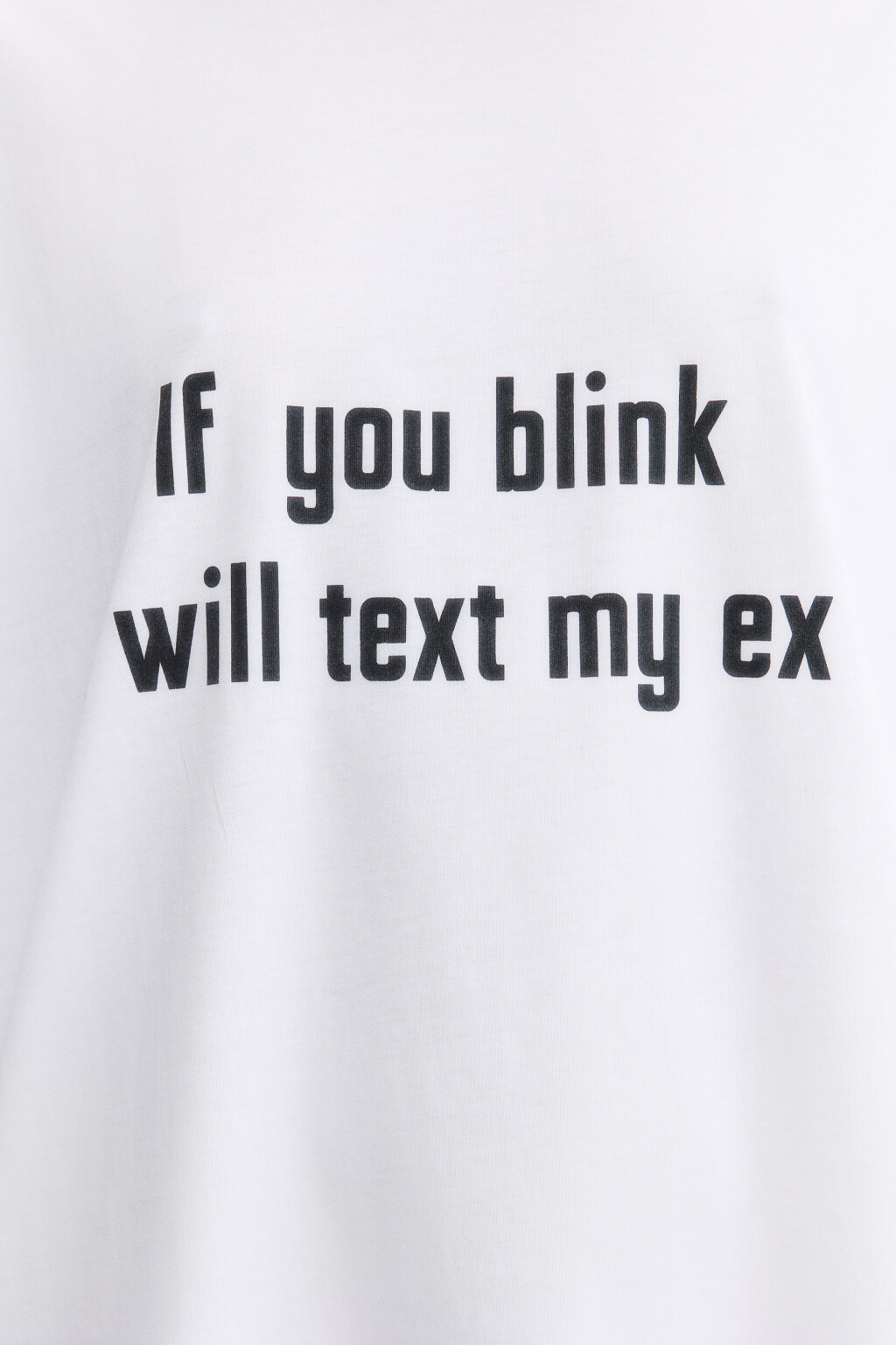 Футболка хлопковая с принтом-надписью - цвет белый - 6