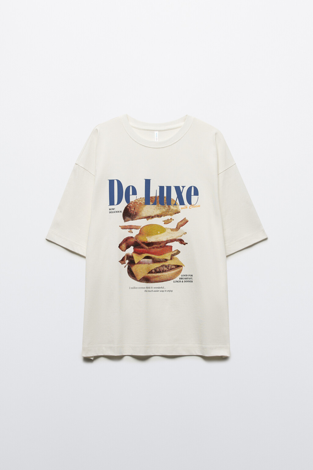 Футболка oversize с принтом и надписями - цвет черный - 8