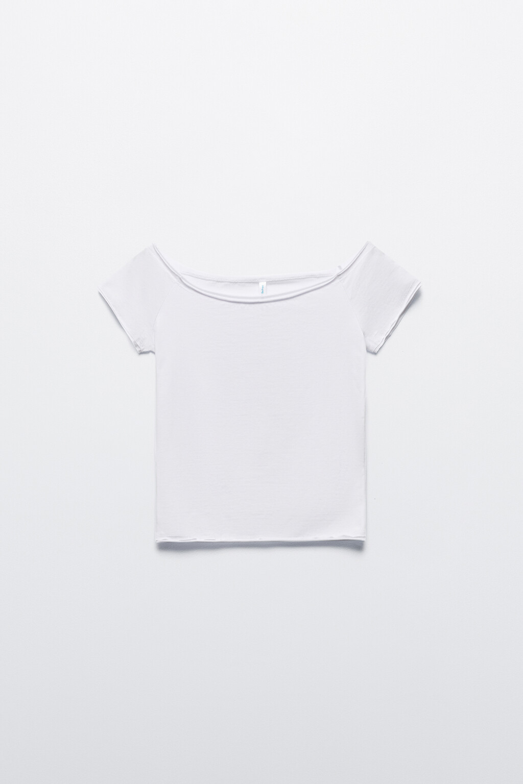 Футболка off-shoulders с имитацией второго слоя - цвет белый - 8