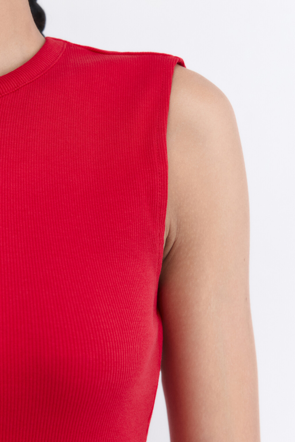 Майка в рубчик укороченная с вырезом на спине - цвет мультиколор - 7