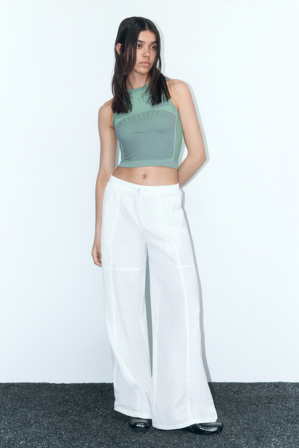 Майка спортивная облегающая с принтом - цвет серый - 5