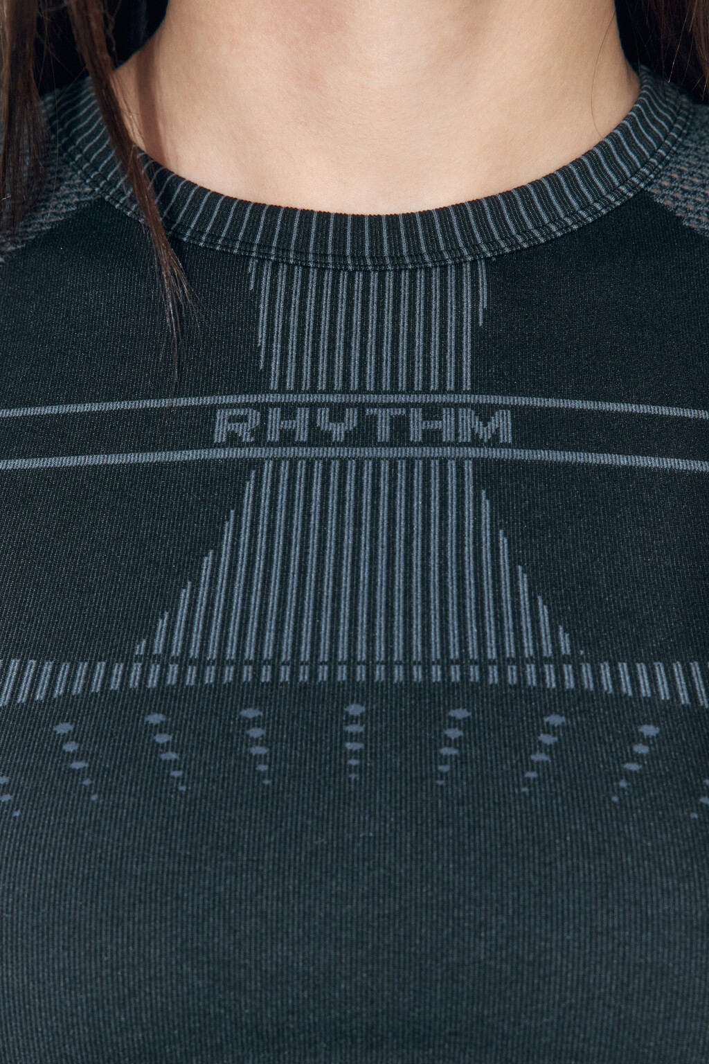 Майка спортивная облегающая с принтом - цвет черный - 6