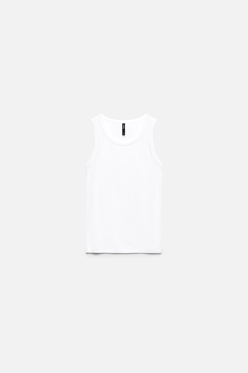 Майка облегающая на широких бретелях - цвет белый - 8