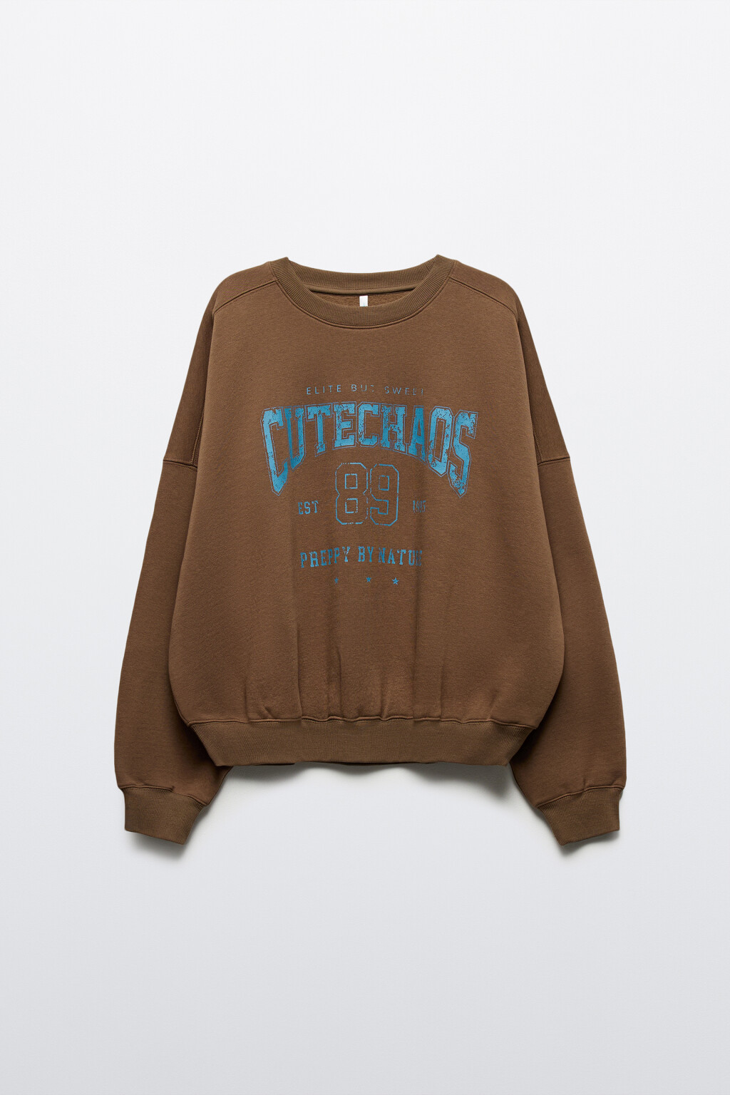 Свитшот утепленный с принтом - цвет коричневый - 8