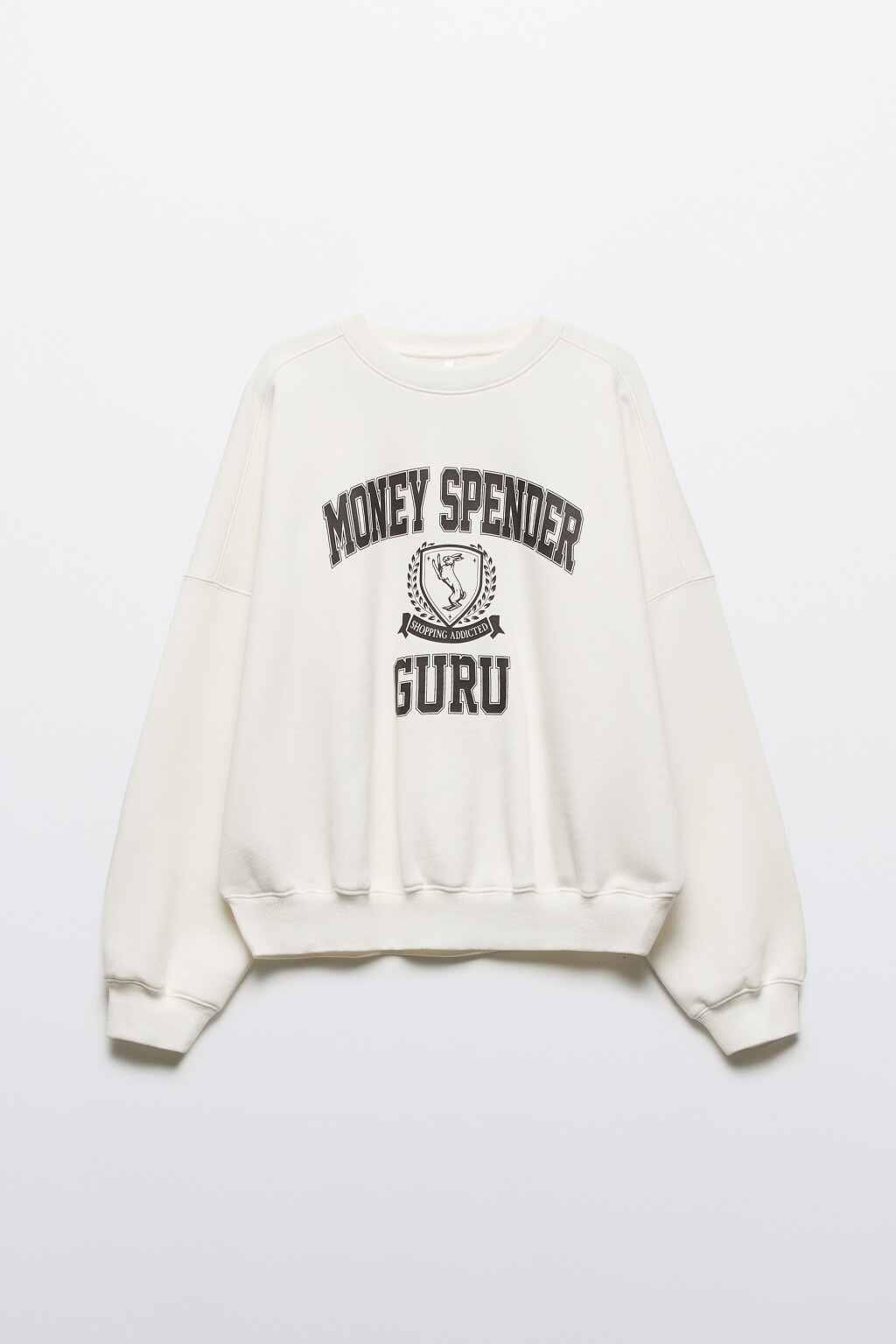 Свитшот утепленный с принтом - цвет белый - 9