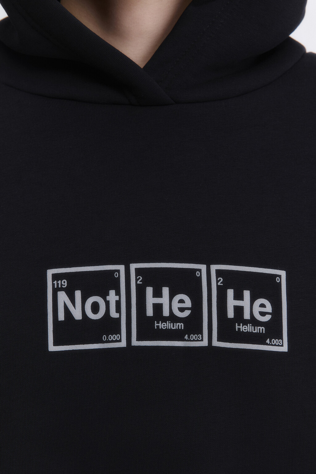 Худи укороченная с капюшоном и принтом - цвет черный - 7