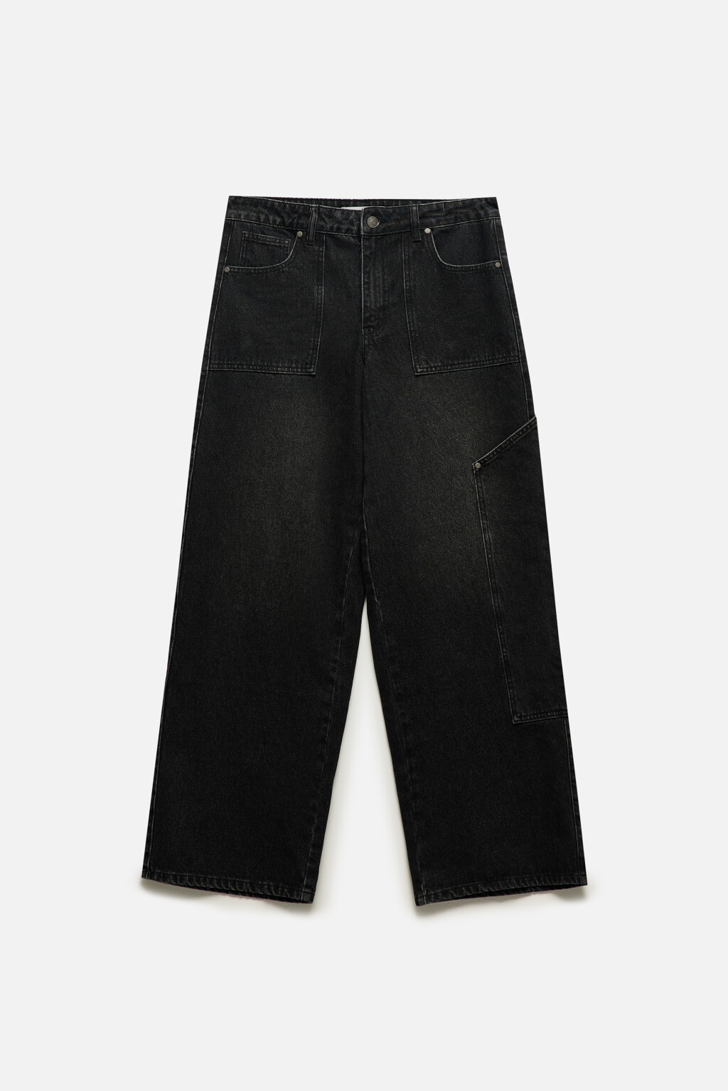 Джинсы cargo fit широкие с накладными карманами - цвет серый - 8