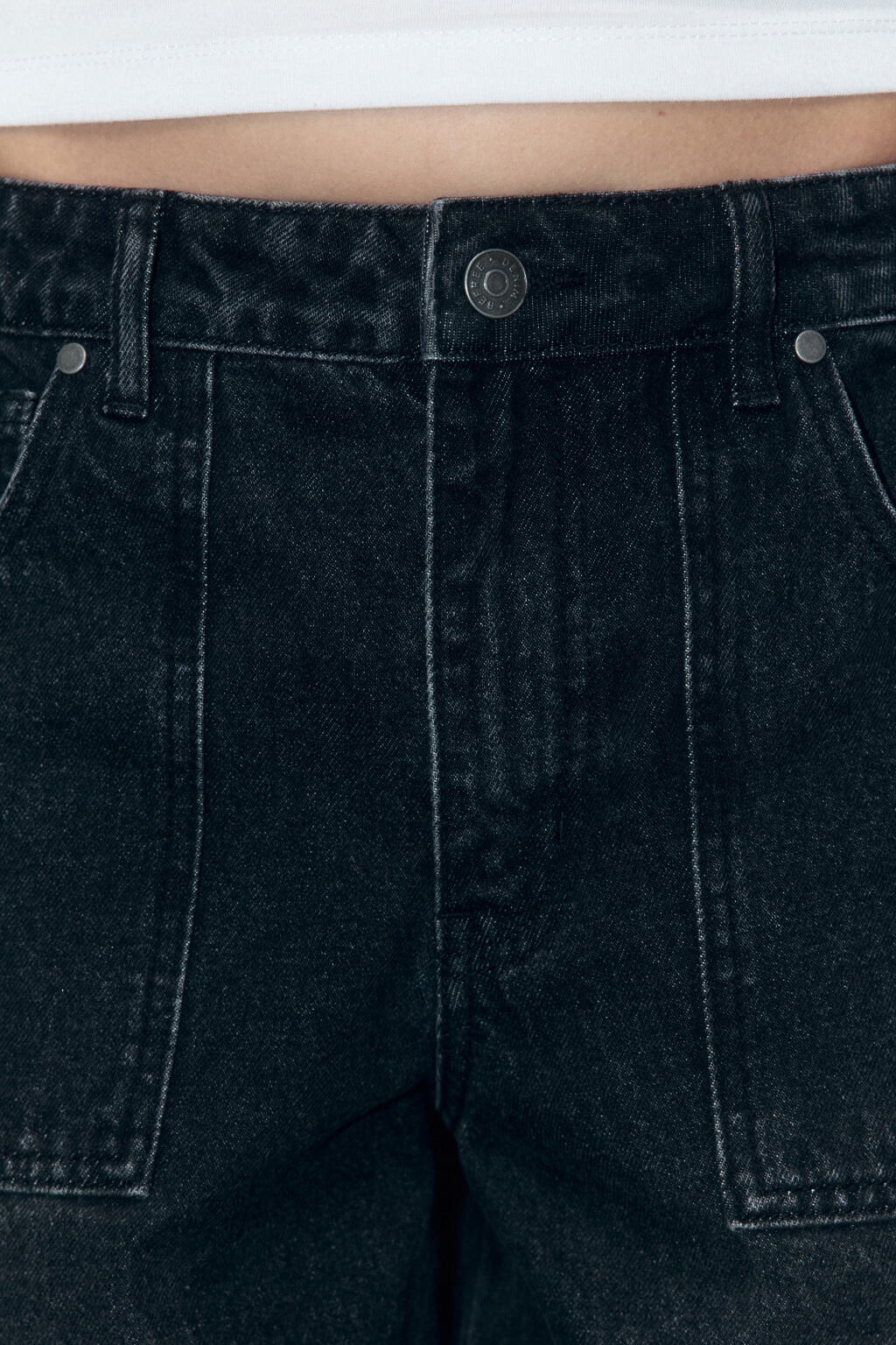 Джинсы cargo fit широкие с накладными карманами - цвет серый - 6