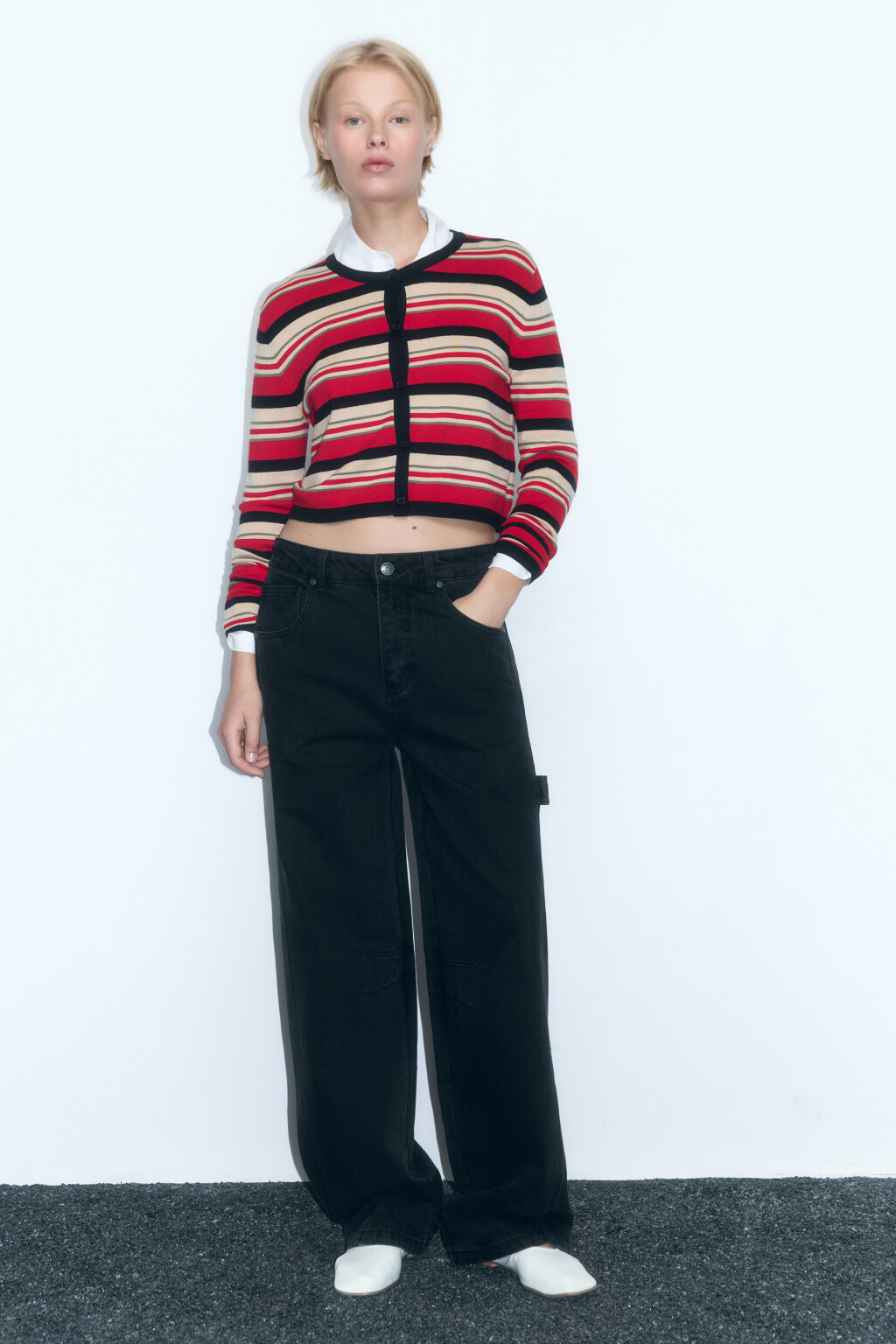 Джинсы carpenter fit с низкой посадкой - цвет черный - 5