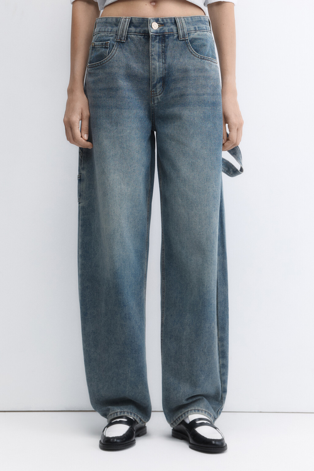 Джинсы carpenter fit со средней посадкой - цвет бордовый - 3