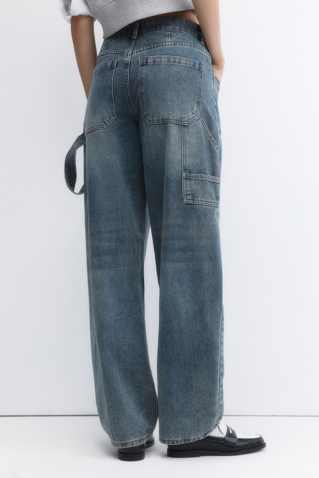 Джинсы carpenter fit со средней посадкой - цвет бордовый - 5