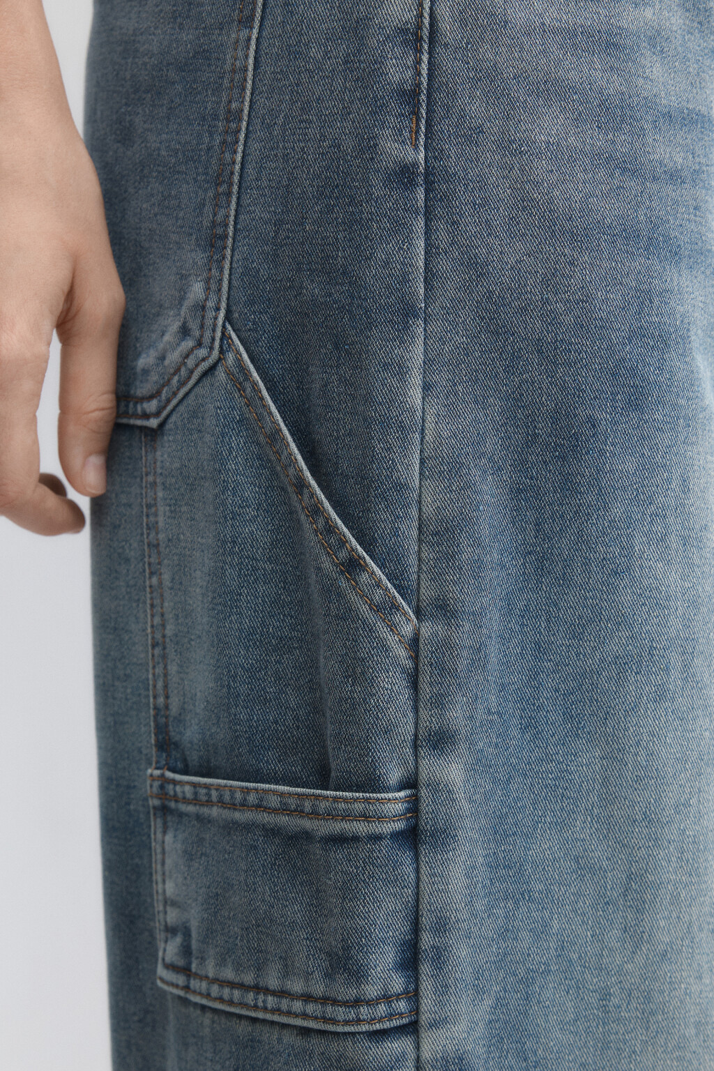 Джинсы carpenter fit со средней посадкой - цвет бордовый - 6