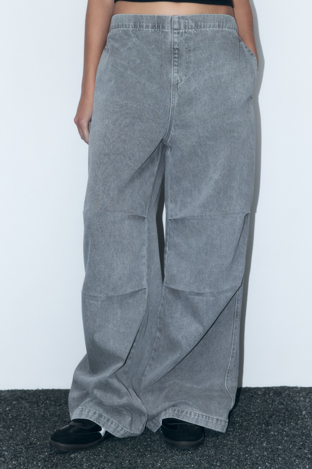 Джинсы baggy fit с низкой посадкой - цвет серый - 3