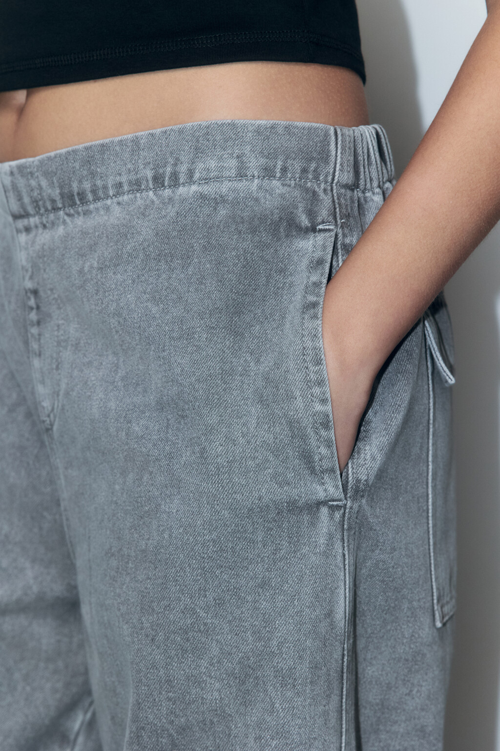 Джинсы baggy fit с низкой посадкой - цвет серый - 8