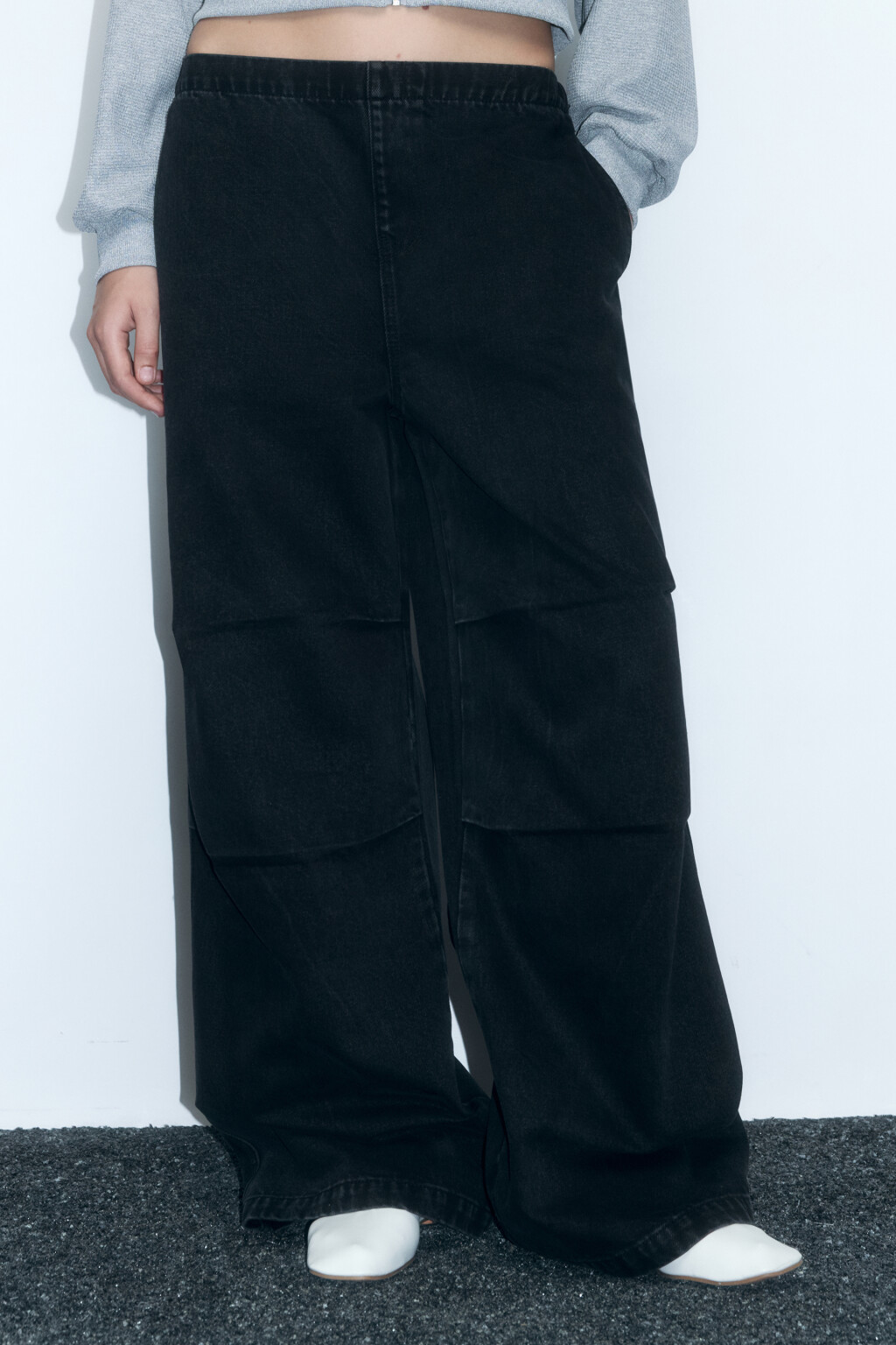 Джинсы baggy fit с низкой посадкой - цвет серый - 2