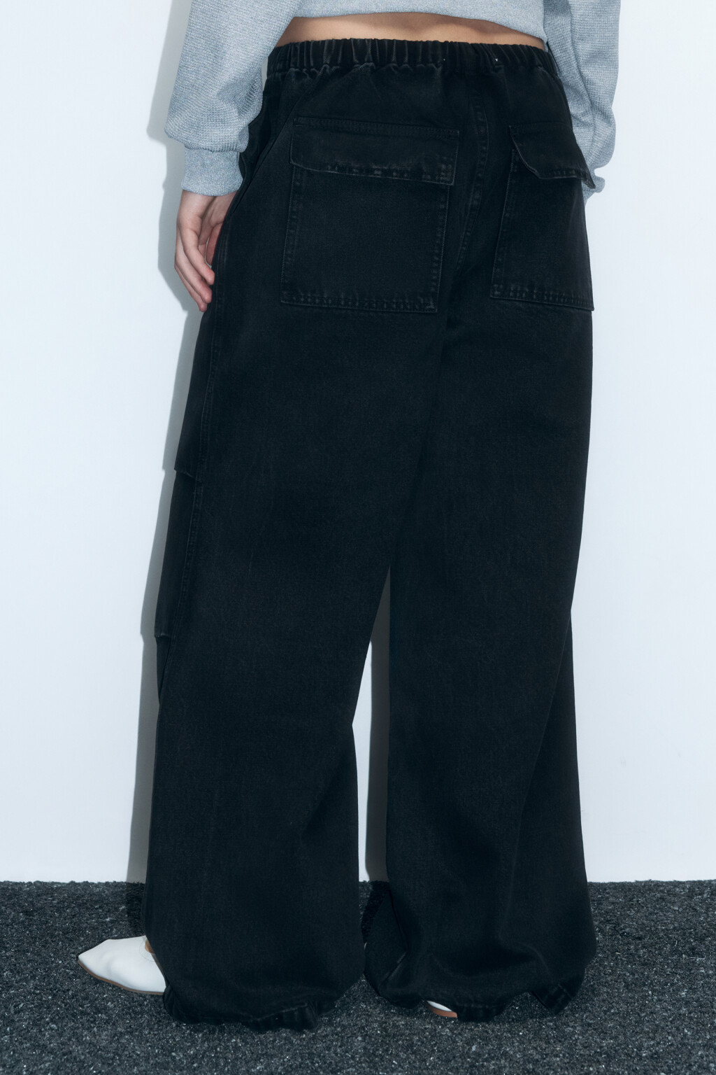 Джинсы baggy fit с низкой посадкой - цвет серый - 4