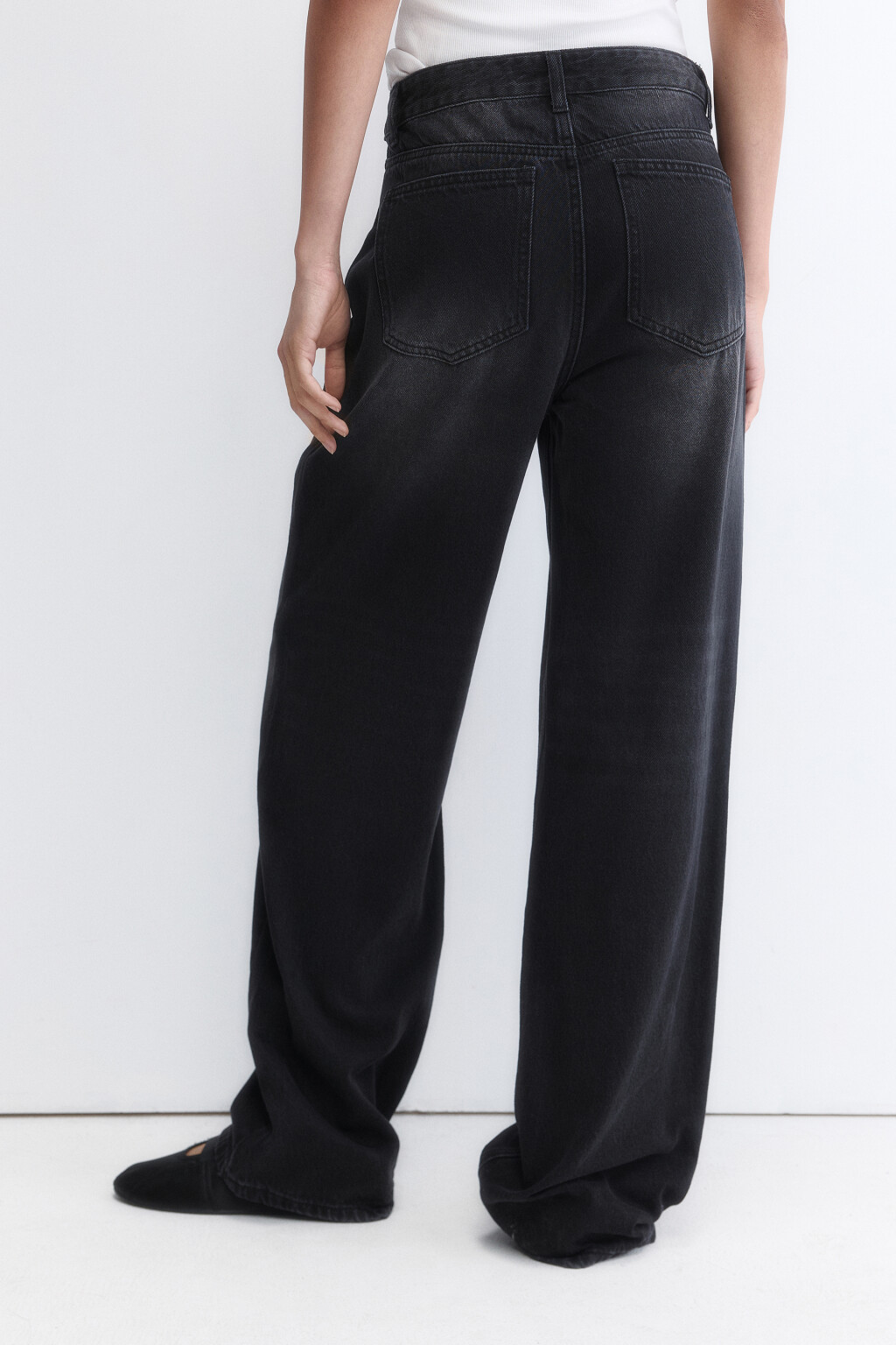 Джинсы straight fit прямые с тинтом - цвет серый - 4