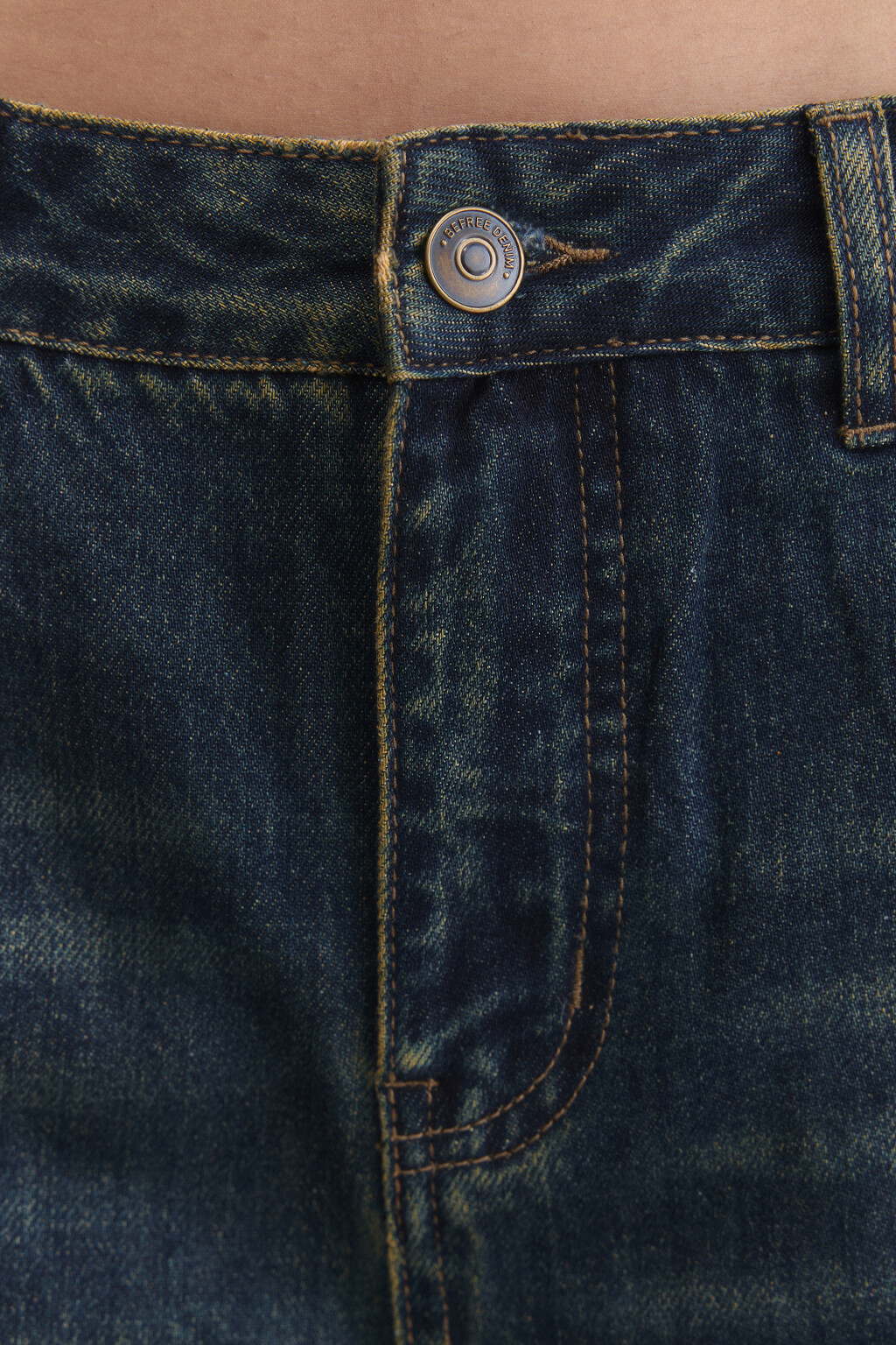 Джинсы straight fit прямые с тинтом - цвет бордовый - 6