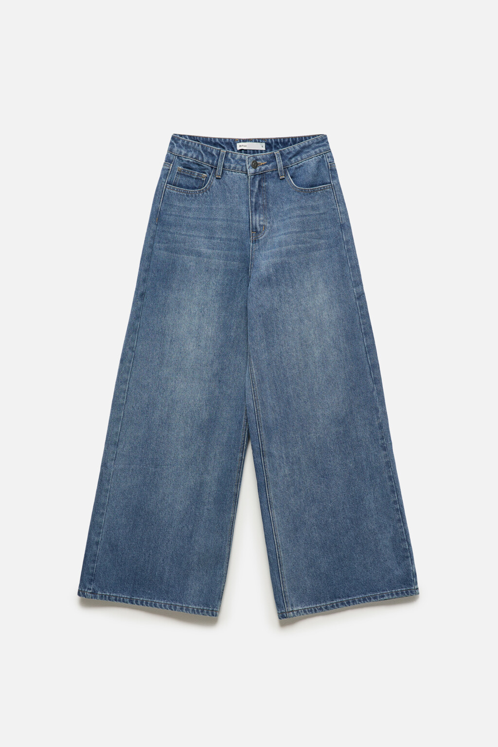 Джинсы baggy широкие с потертостями - цвет голубой - 8