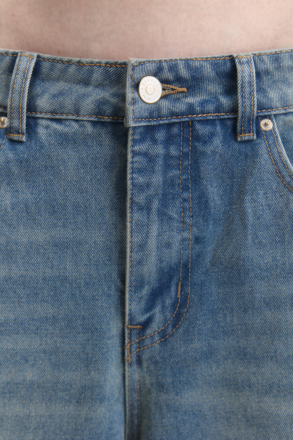 Джинсы baggy fit с эффектом масляной стирки - цвет темный тинт - 7