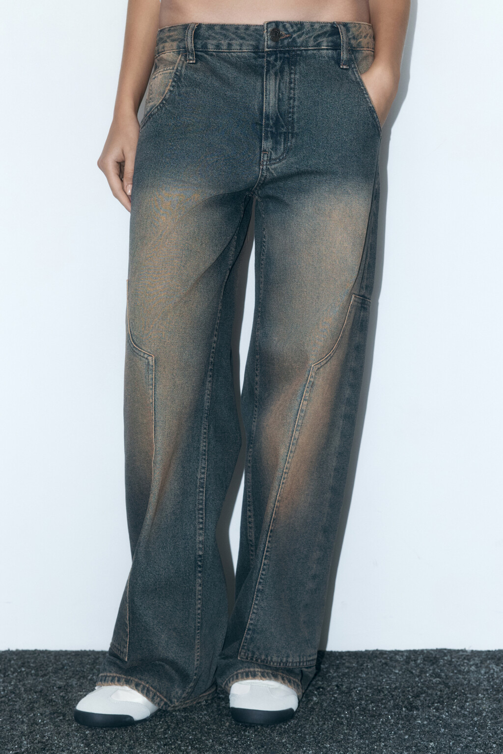 Джинсы carpenter fit с эффектом масляной стирки - цвет темный тинт - 2