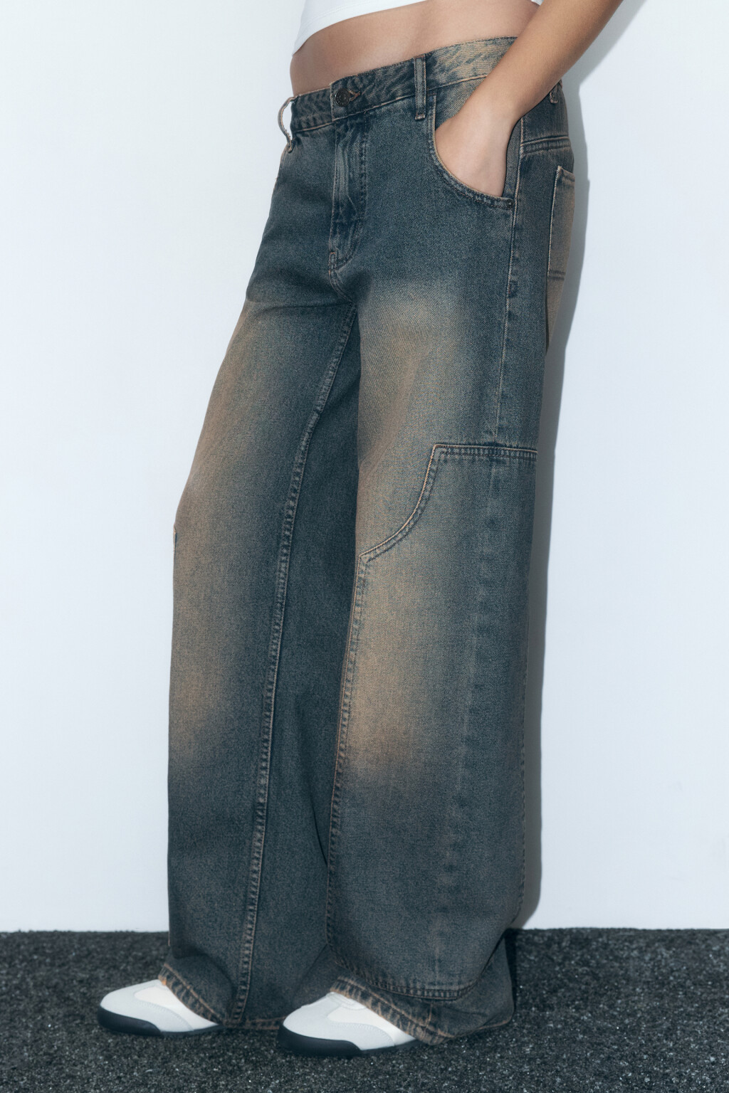 Джинсы carpenter fit с эффектом масляной стирки - цвет темный тинт - 3