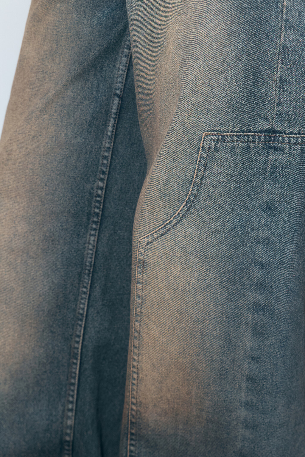 Джинсы carpenter fit с эффектом масляной стирки - цвет темный тинт - 7