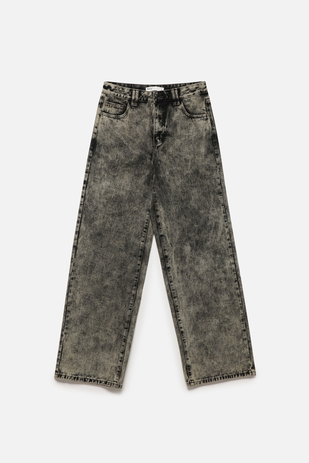 Джинсы wide широкие со стиркой - цвет синий - 8