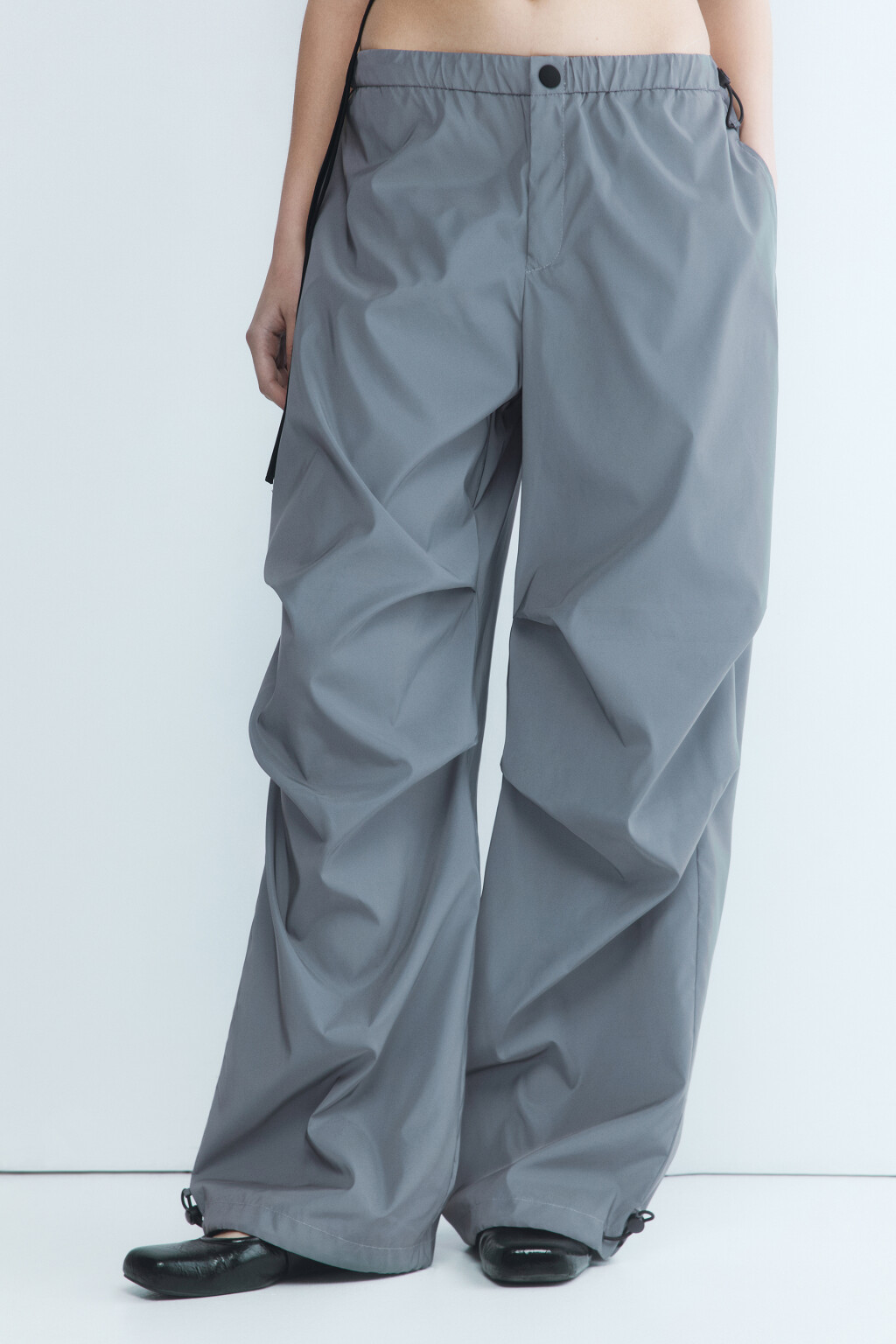 Брюки-парашюты со светоотражающим эффектом - цвет серый - 3
