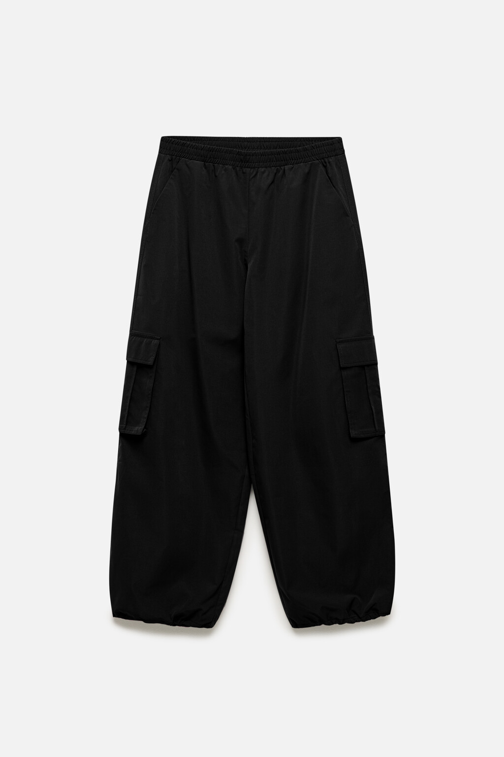 Брюки-джоггеры широкие с накладными карманами - цвет черный - 8