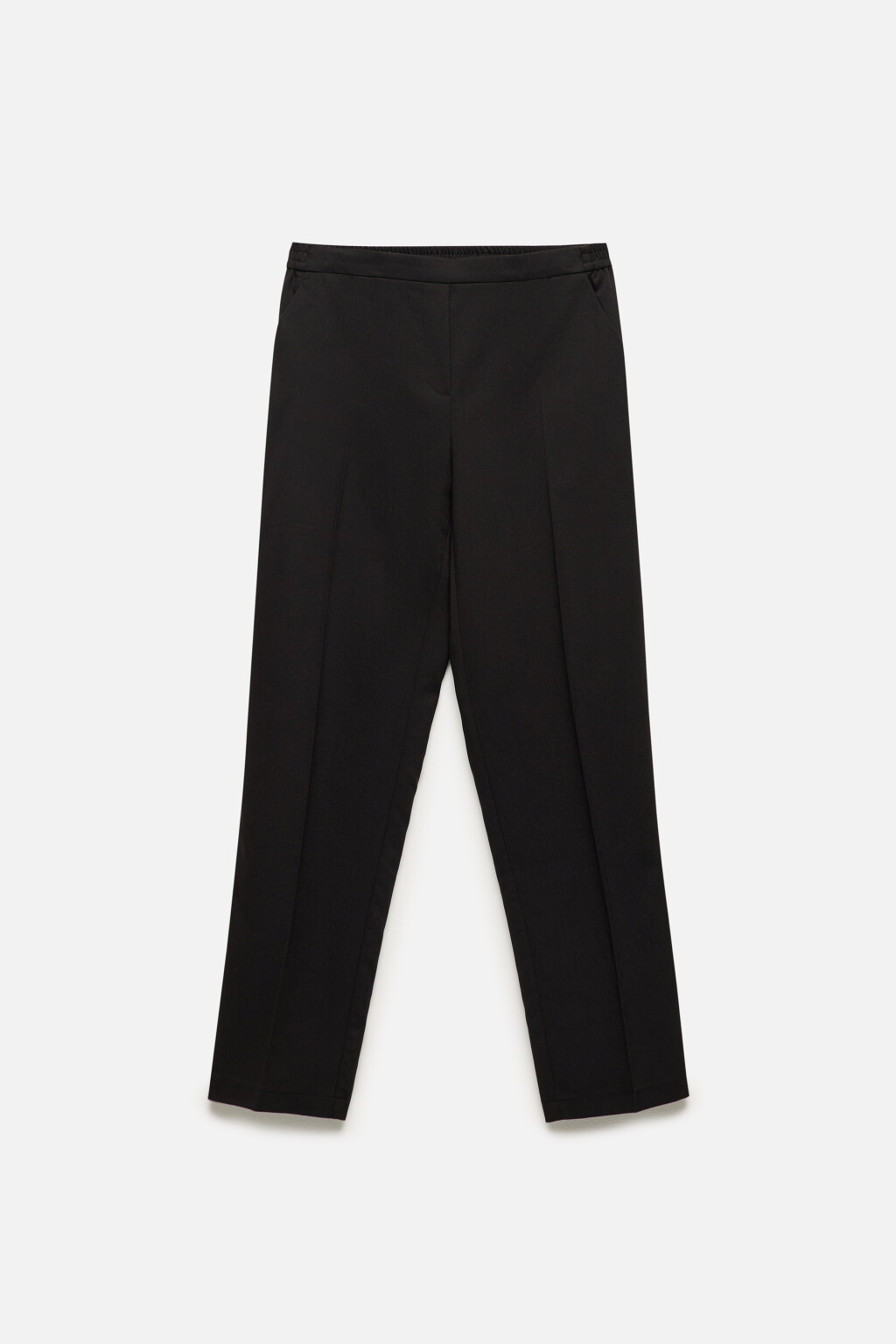 Брюки прямые костюмные со стрелками - цвет черный - 8