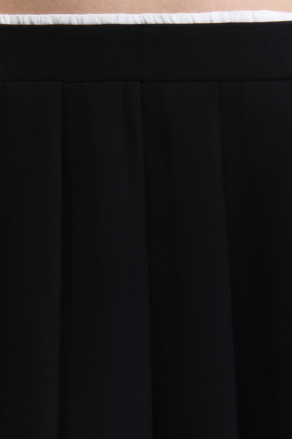 Юбка мини плиссированная с двойным поясом - цвет черный - 8