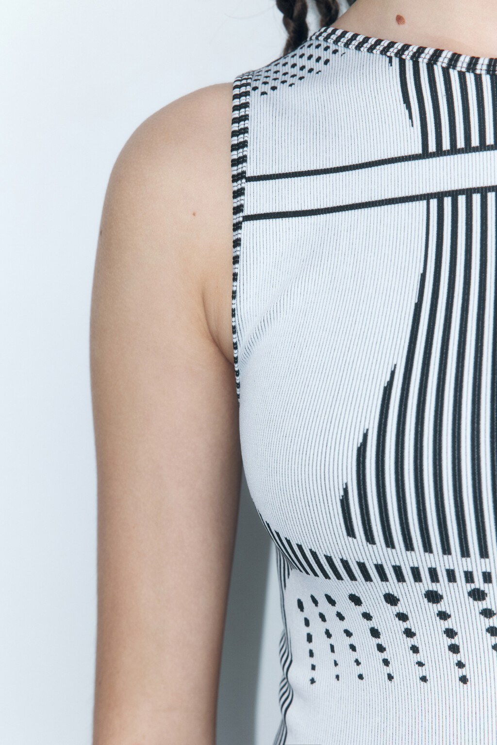 Платье-футляр мини облегающее с принтом - цвет серый - 7