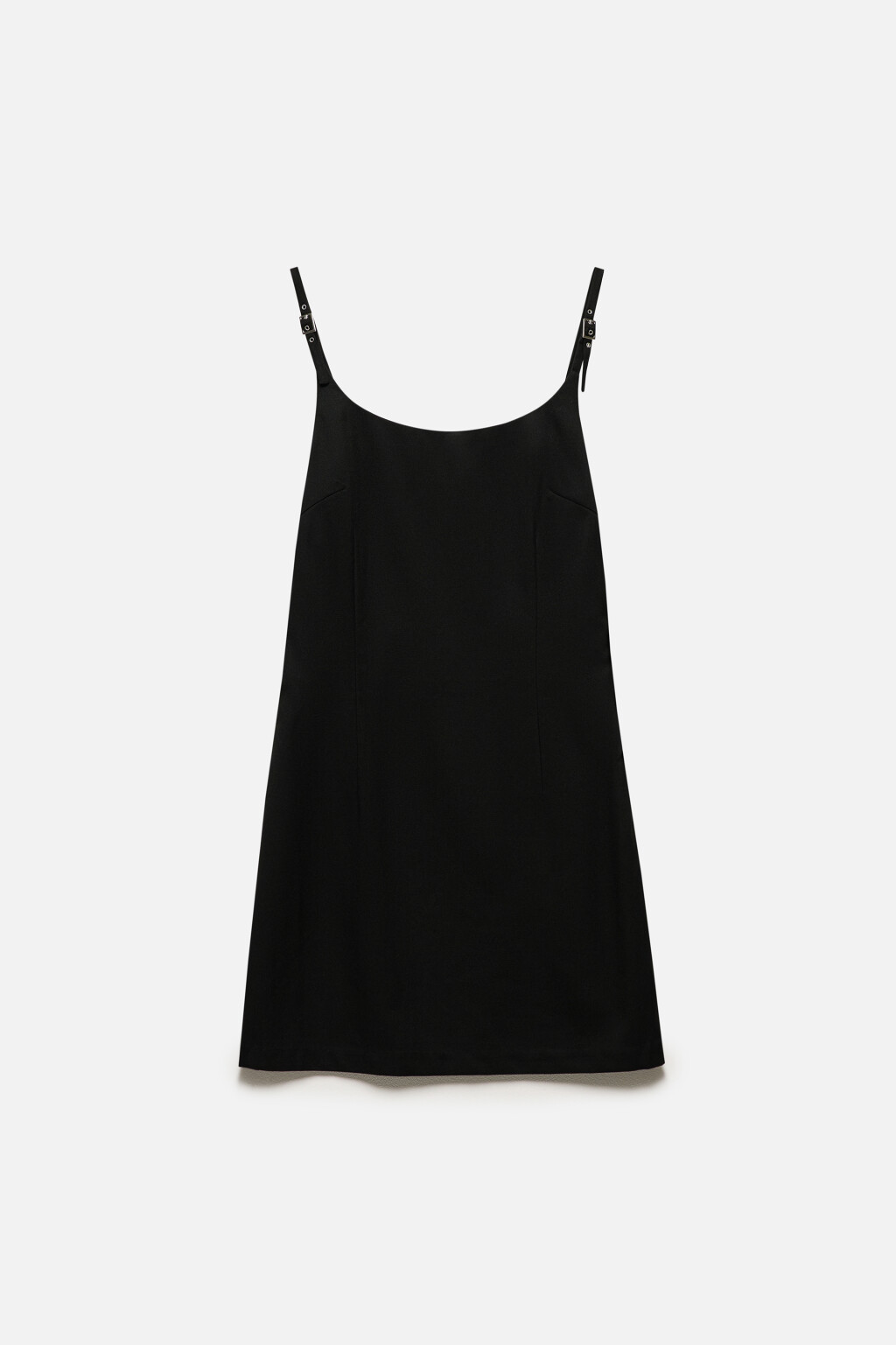 Платье-сарафан мини из костюмной ткани - цвет черный - 8