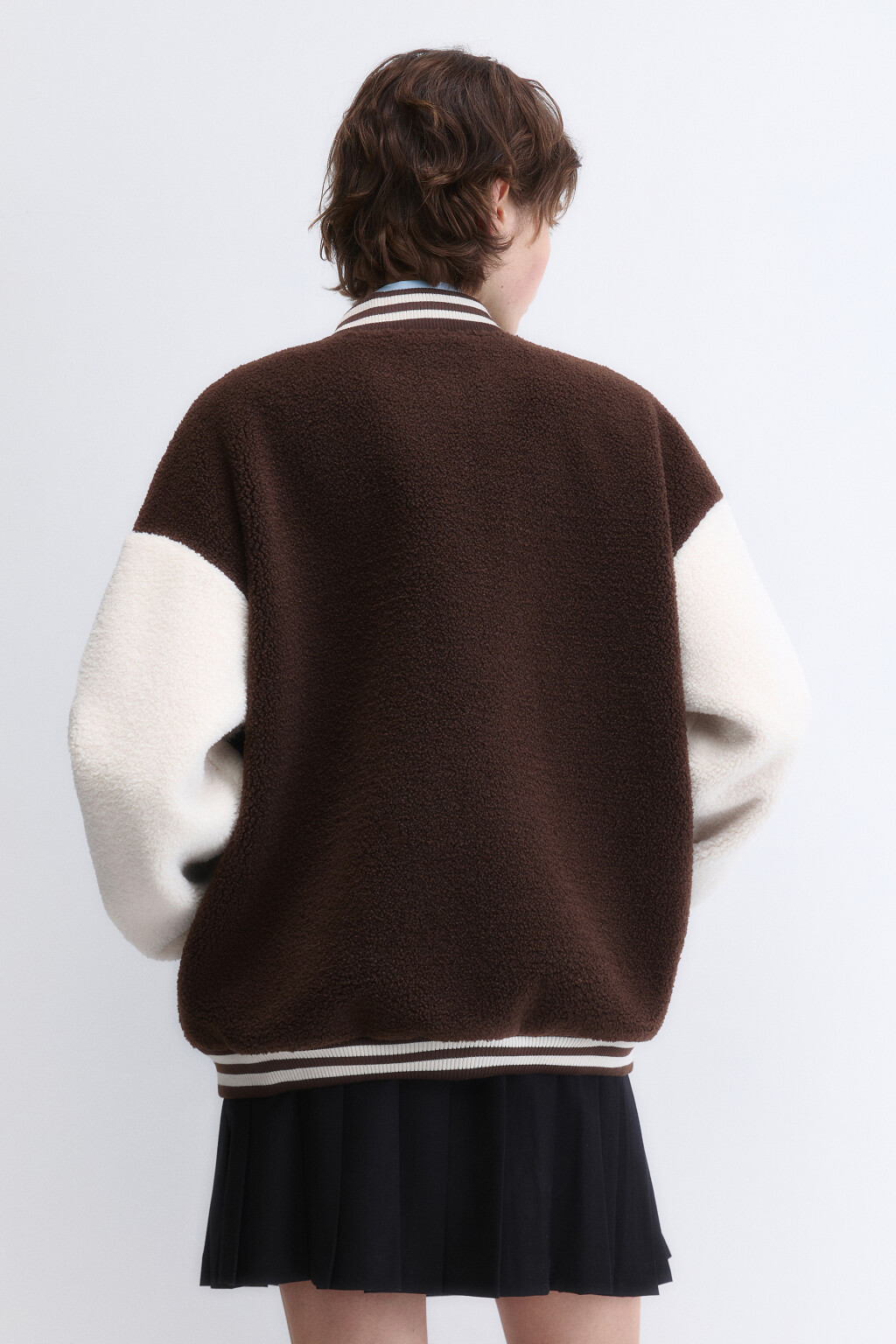 Куртка-бомбер oversize из искусственного меха - цвет мультиколор - 5