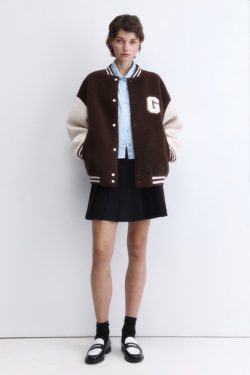 Куртка-бомбер oversize из искусственного меха - цвет мультиколор - 6