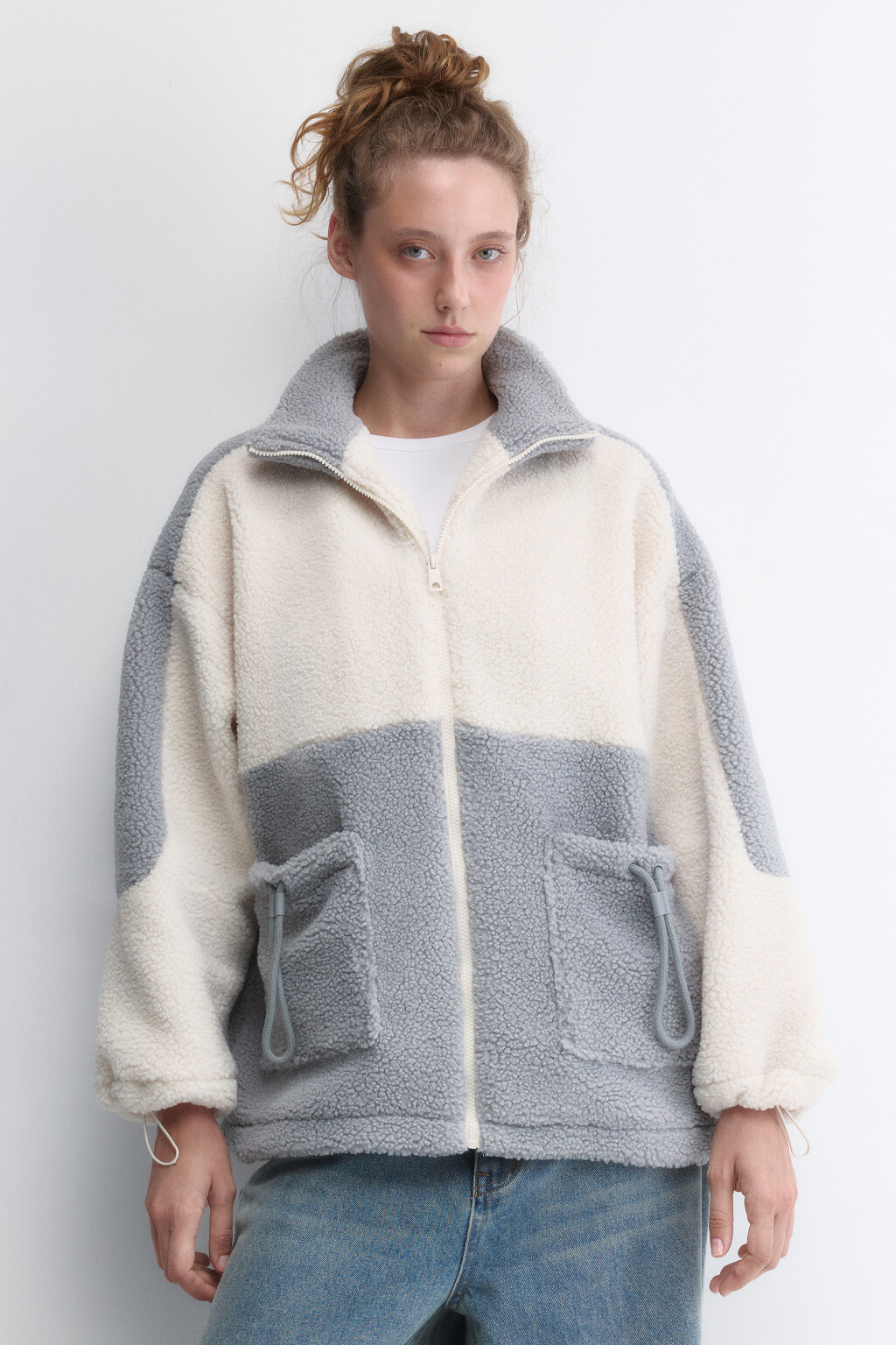 Куртка-бомбер oversize из искусственного меха - цвет мультиколор - 2