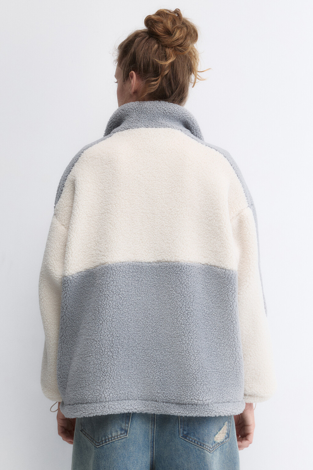 Куртка-бомбер oversize из искусственного меха - цвет мультиколор - 4