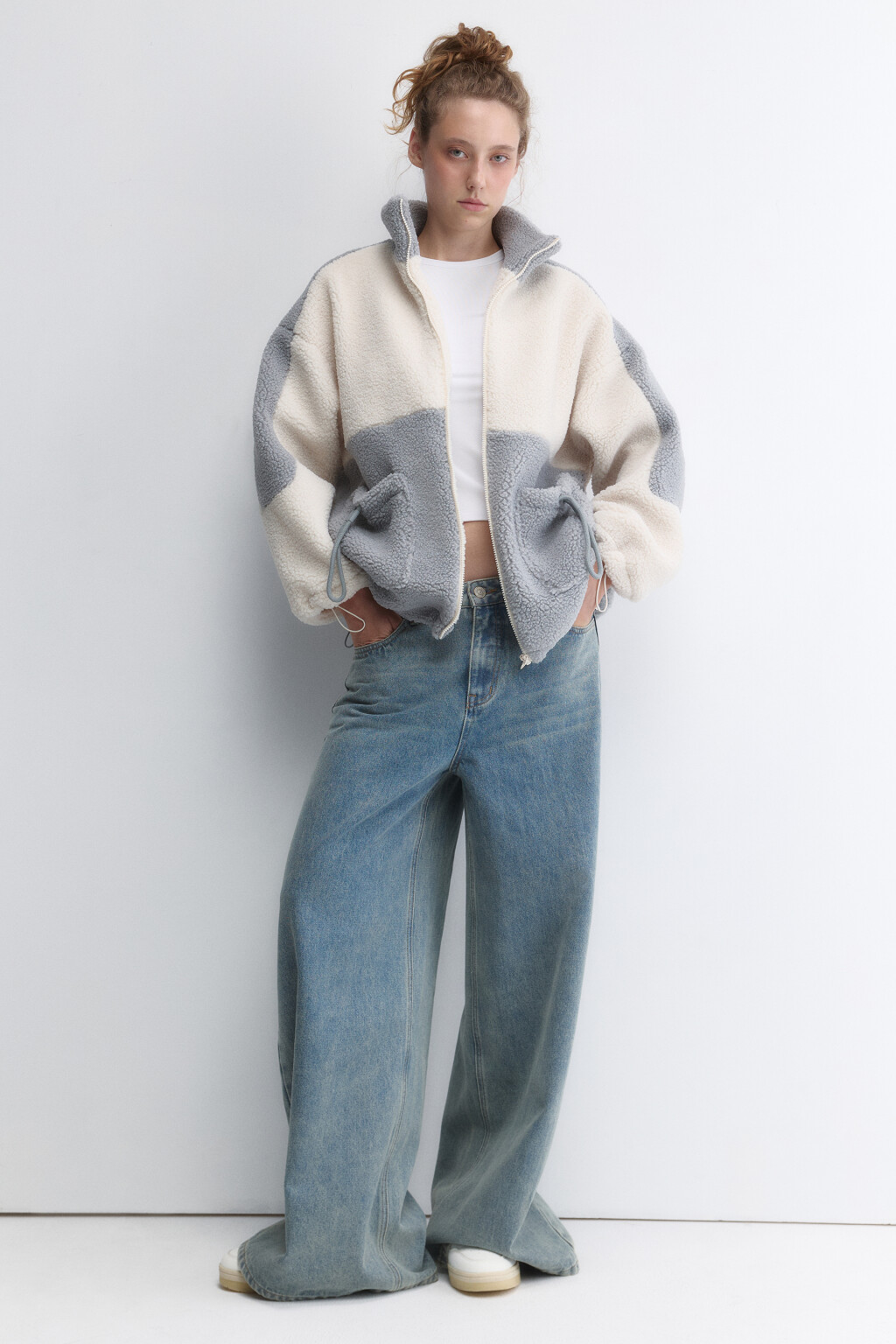 Куртка-бомбер oversize из искусственного меха - цвет мультиколор - 5