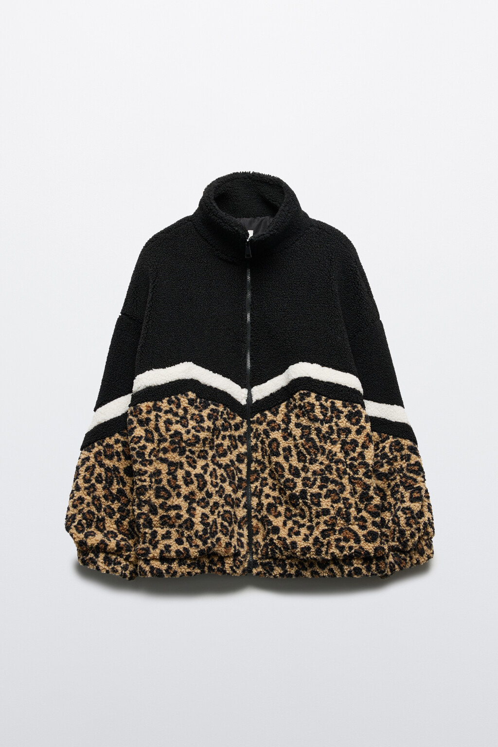 Куртка oversize из искусственного меха с принтом - цвет мультиколор - 10