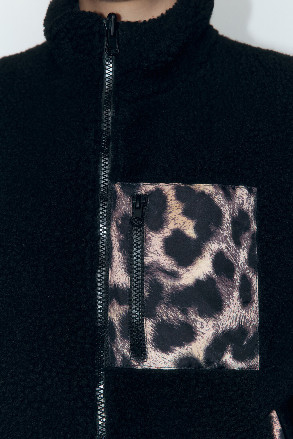 Жилет двусторонний с леопардовым принтом - цвет черный - 8
