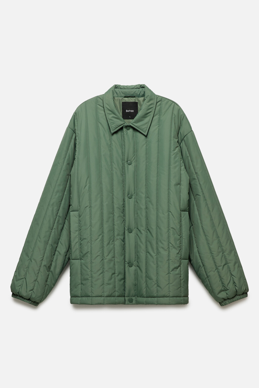 Куртка-рубашка стеганая утепленная - цвет мятный - 9